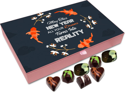 

Chocholik New Year Gift Box - May This New Year All Your Dreams Turn Into Reality Chocolate Box - 12pc Truffles(144 g)