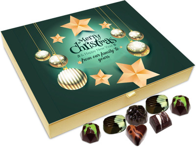 

Chocholik Christmas Gift Box - Merry Christmas From Our Family To Yours Chocolate Box - 20pc Truffles(240 g)