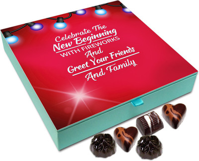 

Chocholik New Year Chocolate Box -Celebrate The New Year With Fireworks And Greet Your Family Chocolate Box - 9pc Truffles(108 g)