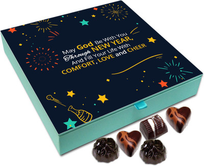 

Chocholik New Year Chocolate Box - May God Be With You Through The New Year Chocolate Box - 9pc Truffles(108 g)