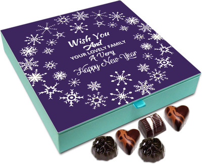 

Chocholik New Year Chocolate Box - Wish You And Your Family A Very Happy New Year Chocolate Box - 9pc Truffles(108 g)