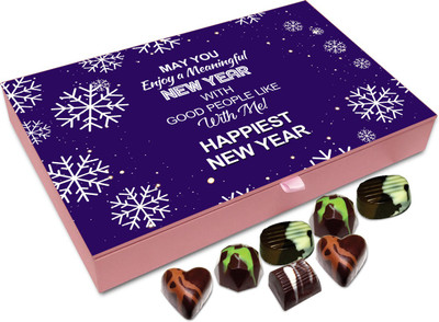 

Chocholik New Year Chocolate Box -May You Enjoy Meaningful New Year Chocolate Box - 12pc Truffles(144 g)