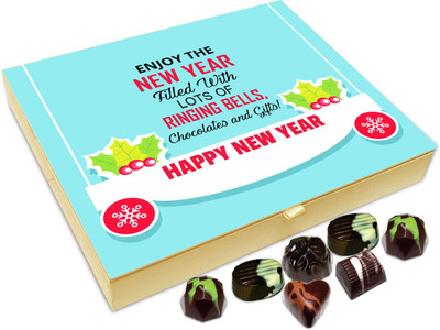 

Chocholik New Year Chocolate Box - Enjoy The New Year Filled With Lots Of Ringing Bells Chocolate Box - 20pc Truffles(240 g)