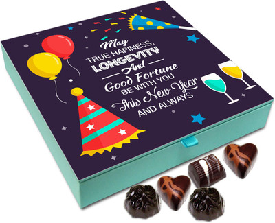 

Chocholik New Year Chocolate Box - May True Happiness Be With You This New Year Chocolate Box - 9pc Truffles(108 g)
