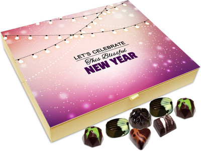 

Chocholik New Year Chocolate Box -Lets Celebrate This New Year With Our Loved Ones Chocolate Box - 20pc Truffles(240 g)
