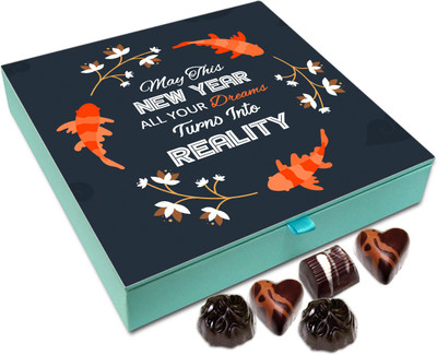 

Chocholik New Year Gift Box - May This New Year All Your Dreams Turn Into Reality Chocolate Box - 9pc Truffles(108 g)