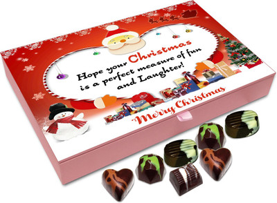 

Chocholik Christmas Gift Box - Hope Your Christmas Is Perfect Measure Of Fun And Laughter Chocolate Box - 12pc Truffles(144 g)