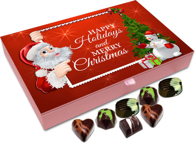 

Chocholik Christmas Gift Box - Happy Holidays And Merry Christmas Chocolate Box - 12pc Truffles(144 g)