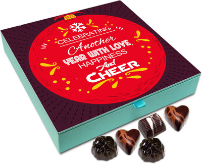 

Chocholik New Year Chocolate Box - Celebrate Another New Year With Love Happiness And Cheer Chocolate Box - 9pc Truffles(108 g)