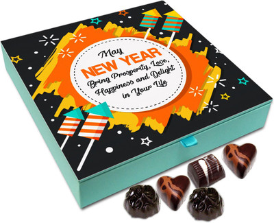 

Chocholik New Year Gift Box - May This New Year Brings Prosperity Love And Happiness Chocolate Box - 9pc Truffles(108 g)
