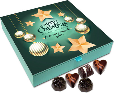 

Chocholik Christmas Gift Box - Merry Christmas From Our Family To Yours Chocolate Box - 9pc Truffles(108 g)