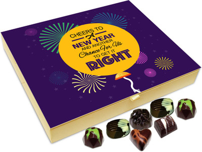 

Chocholik New Year Chocolate Box - Lets All Cheers For The New Year Chocolate Box - 20pc Truffles(240 g)