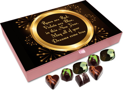 

Chocholik New Year Gift Box - May All Your Dreams Come True This New Year Chocolate Box - 12pc Truffles(144 g)