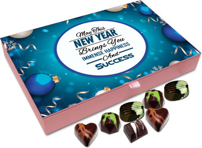 

Chocholik New Year Gift Box - May This New Year Brings Immense Happiness Chocolate Box - 12pc Truffles(144 g)