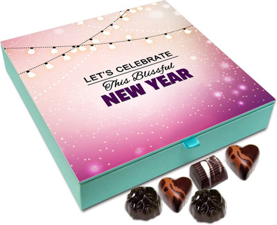 

Chocholik New Year Chocolate Box -Lets Celebrate This New Year With Our Loved Ones Chocolate Box - 9pc Truffles(108 g)