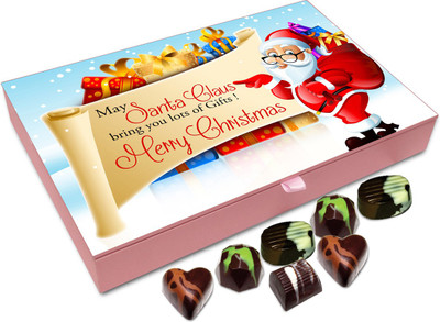 

Chocholik Christmas Gift Box - May Santa Claus Brings You Lots Of Gifts On Christmas Chocolate Box - 12pc Truffles(144 g)