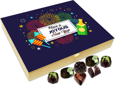 

Chocholik New Year Gift Box - Have A Joyous New Year Chocolate Box - 20pc Truffles(240 g)