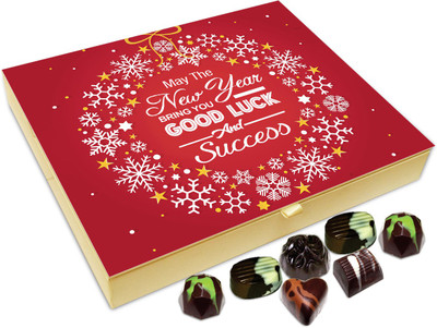 

Chocholik New Year Chocolate Box - May This New Year Bring Good Luck And Success Chocolate Box - 20pc Truffles(240 g)