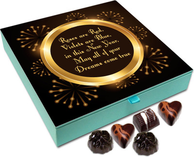 

Chocholik New Year Gift Box - May All Your Dreams Come True This New Year Chocolate Box - 9pc Truffles(108 g)