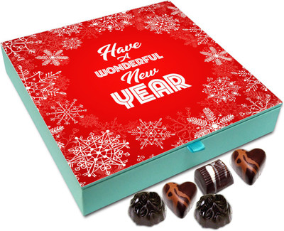 

Chocholik New Year Gift Box - Have A Wonderful New Year Chocolate Box - 9pc Truffles(108 g)