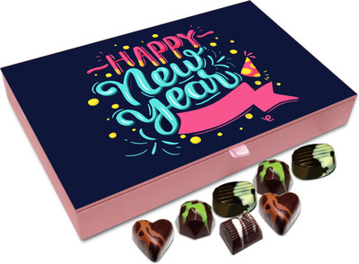 

Chocholik New Year Chocolate Box - Happy New Year To All Near And Dear Chocolate Box - 12pc Truffles(144 g)