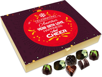 

Chocholik New Year Chocolate Box - Celebrate Another New Year With Love Happiness And Cheer Chocolate Box - 20pc Truffles(240 g)