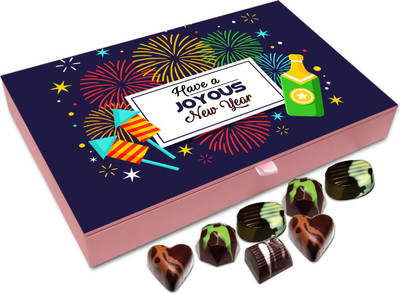 

Chocholik New Year Gift Box - Have A Joyous New Year Chocolate Box - 12pc Truffles(144 g)