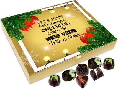 

Chocholik New Year Chocolate Box - Lets Celebrate This Blissful New Year With A Smile Chocolate Box - 20pc Truffles(240 g)