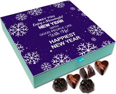 

Chocholik New Year Chocolate Box -May You Enjoy Meaningful New Year Chocolate Box - 9pc Truffles(108 g)