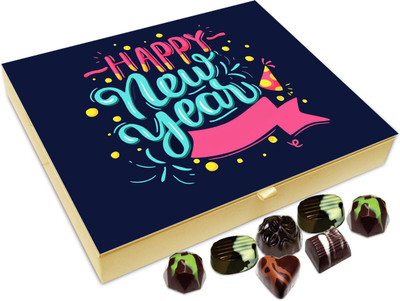 

Chocholik New Year Chocolate Box - Happy New Year To All Near And Dear Chocolate Box - 20pc Truffles(240 g)