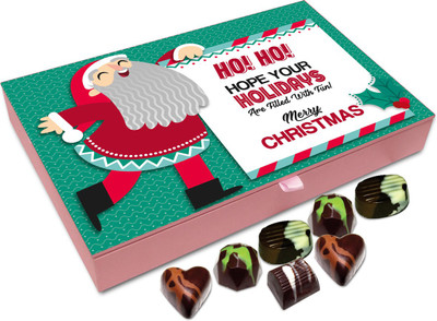 

Chocholik Christmas Chocolate Box - Hope Your Holidays Are Filled With Fun, Merry Christmas Chocolate Box - 12pc Truffles(144 g)