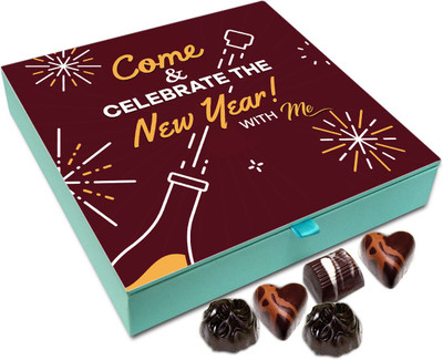 

Chocholik New Year Chocolate Box - Come And Celebrate The New Year With Me Chocolate Box - 9pc Truffles(108 g)