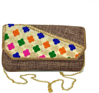 

SM Shopper Party Brown Clutch