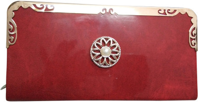 

Haryana Craft Casual Red Clutch