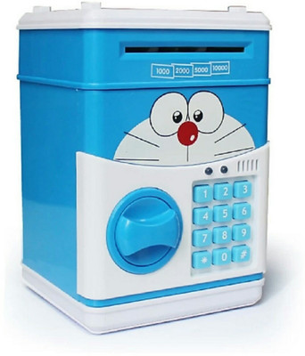 

NEW STAR Latest Doraemon Money Depositary ATM Unlock By Digital Password Coin Bank Coin Bank(Multicolor)