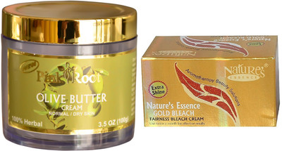 

NATURE ESSENCE Gold Bleach 200gm and Pink Root Olive Butter Cream 100gm Pack of 2(Set of 2)