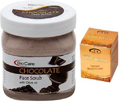 

Biocare Chocolate Face Scrub 500 ML, Pink Root Golden Bleach Pack of 2(Set of 2)
