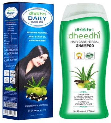 

Dhathri Deedhi shampoo 200 ml and Daily Hair Care oil 90 ml - total 290 ml(Set of 2)