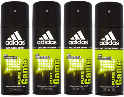

ADIDAS Four Pure Game Combo Set Body Spray - For Men(600 ml, Pack of 4)