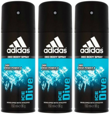 

ADIDAS Three Ice Dive Combo Set Body Spray - For Men(450 ml, Pack of 3)