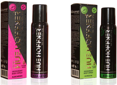 

HUE HOFFNER AAKARSH & KIMAYA No Gas Deodorant Spray - For Men & Women(240 ml, Pack of 2)