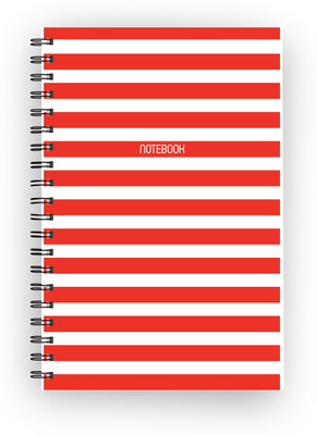 

Inkalabh A5 Notebook(Red & White Bar, Multicolor)