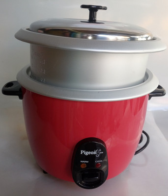 

Pigeon joy-1.8. double pot Electric Rice Cooker(1.8 L, Red)