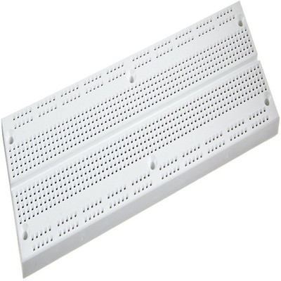 

TechWiz High Quality Nickel Plated 840 Points Bread Board or Solderless Piecesb Circuit Test Board, White Electronic Components Electronic Hobby Kit