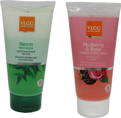 

VLCC COMBO KIT OF NEEM & MULBERRY & ROSE FACE WASH (150ml*2) Face Wash(300 g)