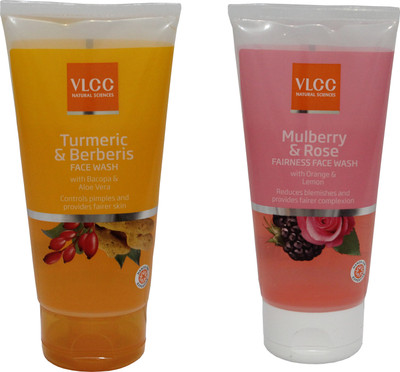 

VLCC COMBO KIT OF TURMERIC & BERBERIS & MULBERRY FACE WASH (150ml*2) Face Wash(300 g)