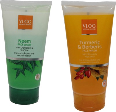 

VLCC COMBO KIT OF NEEM & TURMERIC & BERBERIS FACE WASH (150ml*2) Face Wash(300 g)