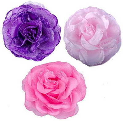 

Confidence Women, Girls Flower Hair Clips Hairpins Flower With Brooch, Pink / Purple / Baby Pink (Set of 3 pcs) Hair Clip, Hair Pin(Pink, Purple)