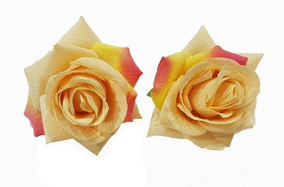 

Confidence Flower Hair Clips / Pins For Party Wear Girls Accessories, 2 Pcs (Cream + Yellow) Hair Clip, Hair Pin(Beige, Yellow)