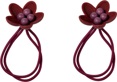 

Sagunya Floral Rubber Band(Maroon)